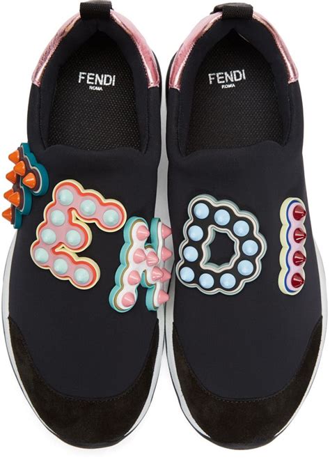 fendi logo slip on sneakers|Fendi logo slip on sandals.